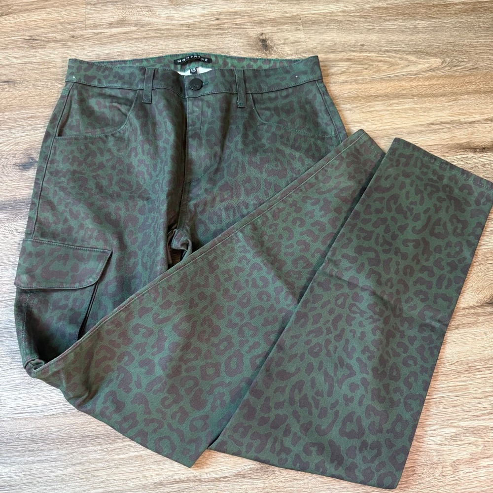 Monfrere Jeans Animal Print Skinny Leopard | Green Brown | Mens Size 32